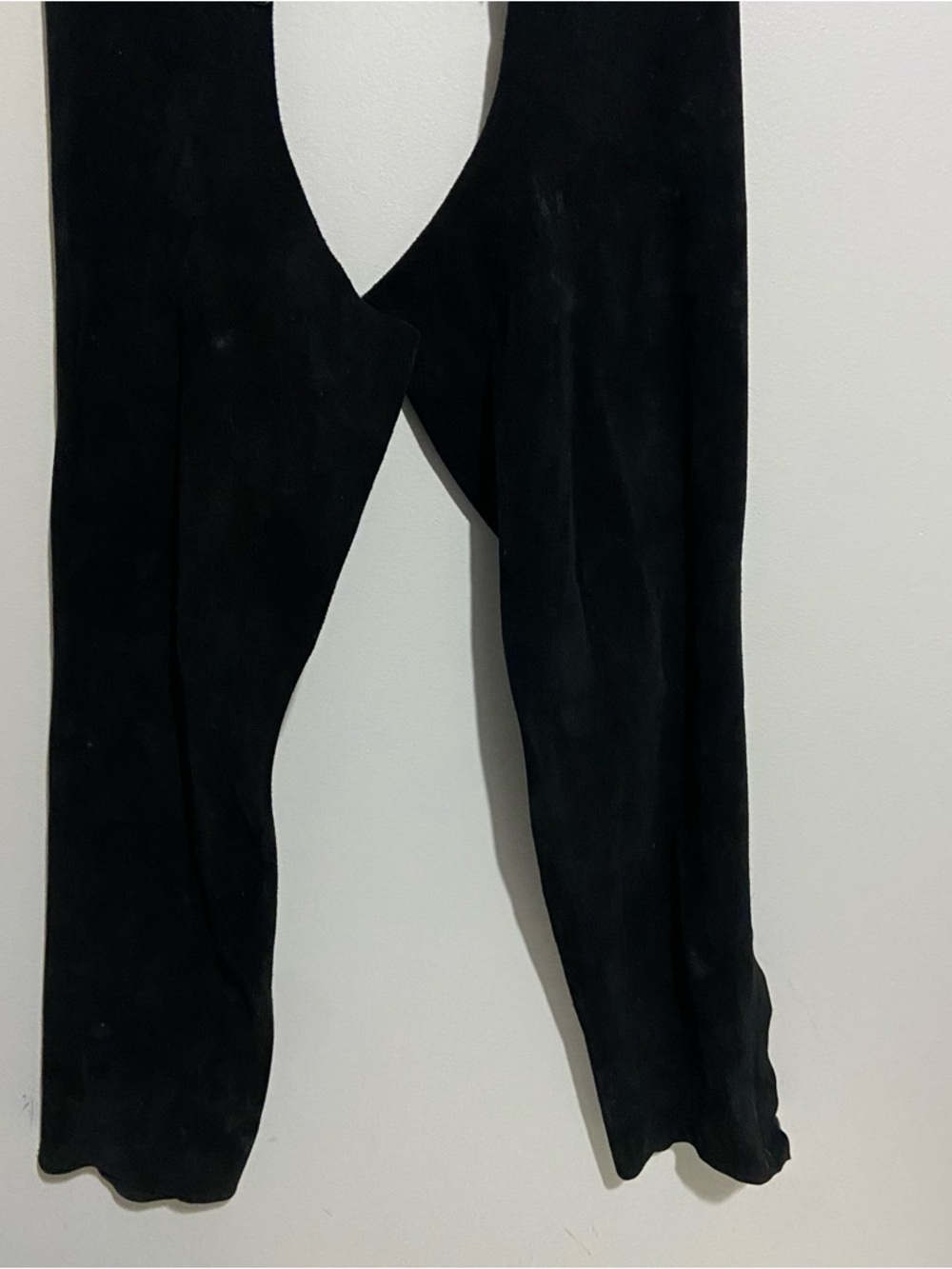 Whitman Chaps Medium Schooling Buckle Back Show Suede Leather Black Riding USA - Picture 16 of 16